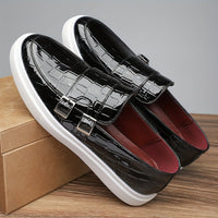 Marius Double Buckle Slip On Loafers