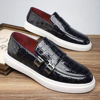 Marius Double Buckle Slip On Loafers