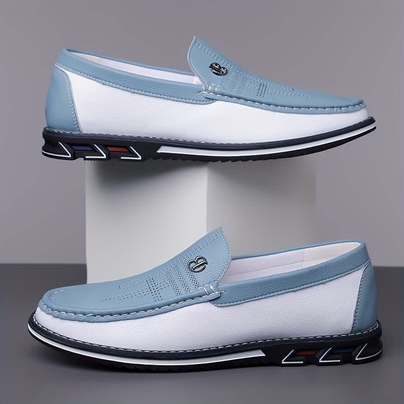Norton Two Tone Slip On Loafers