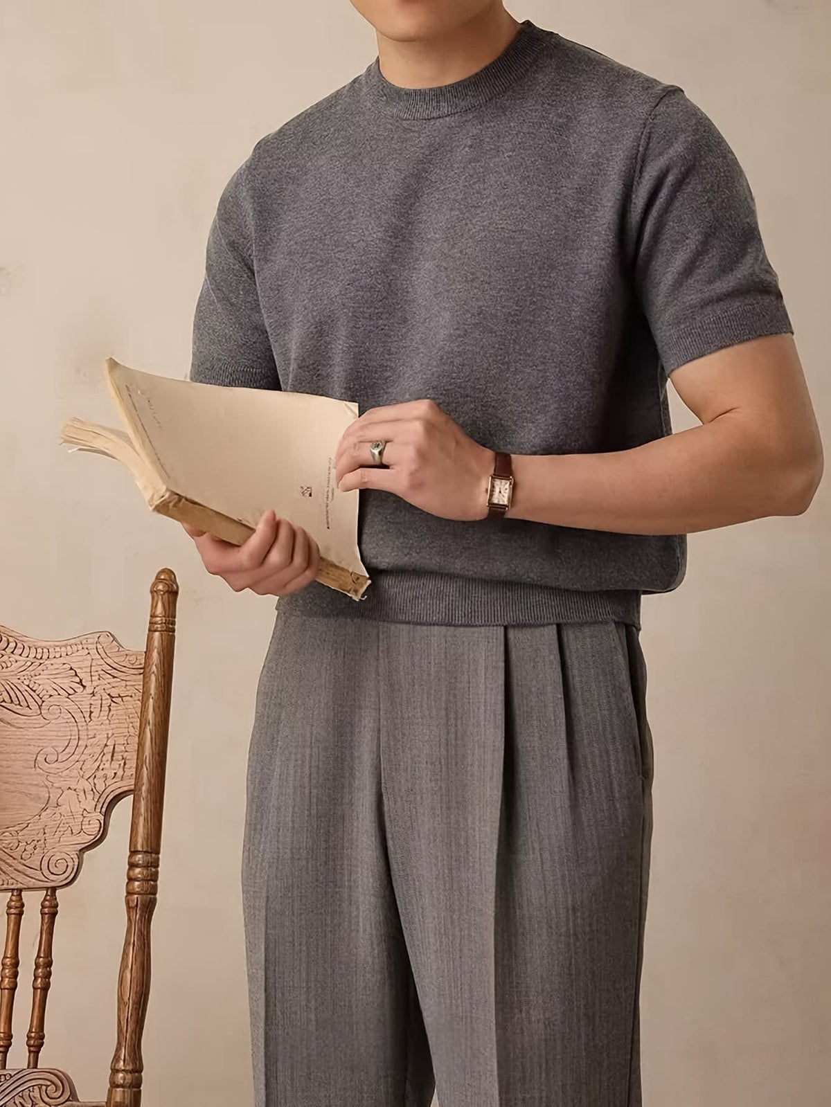 Harmon Fine Gauge Short Sleeve Knit Tee