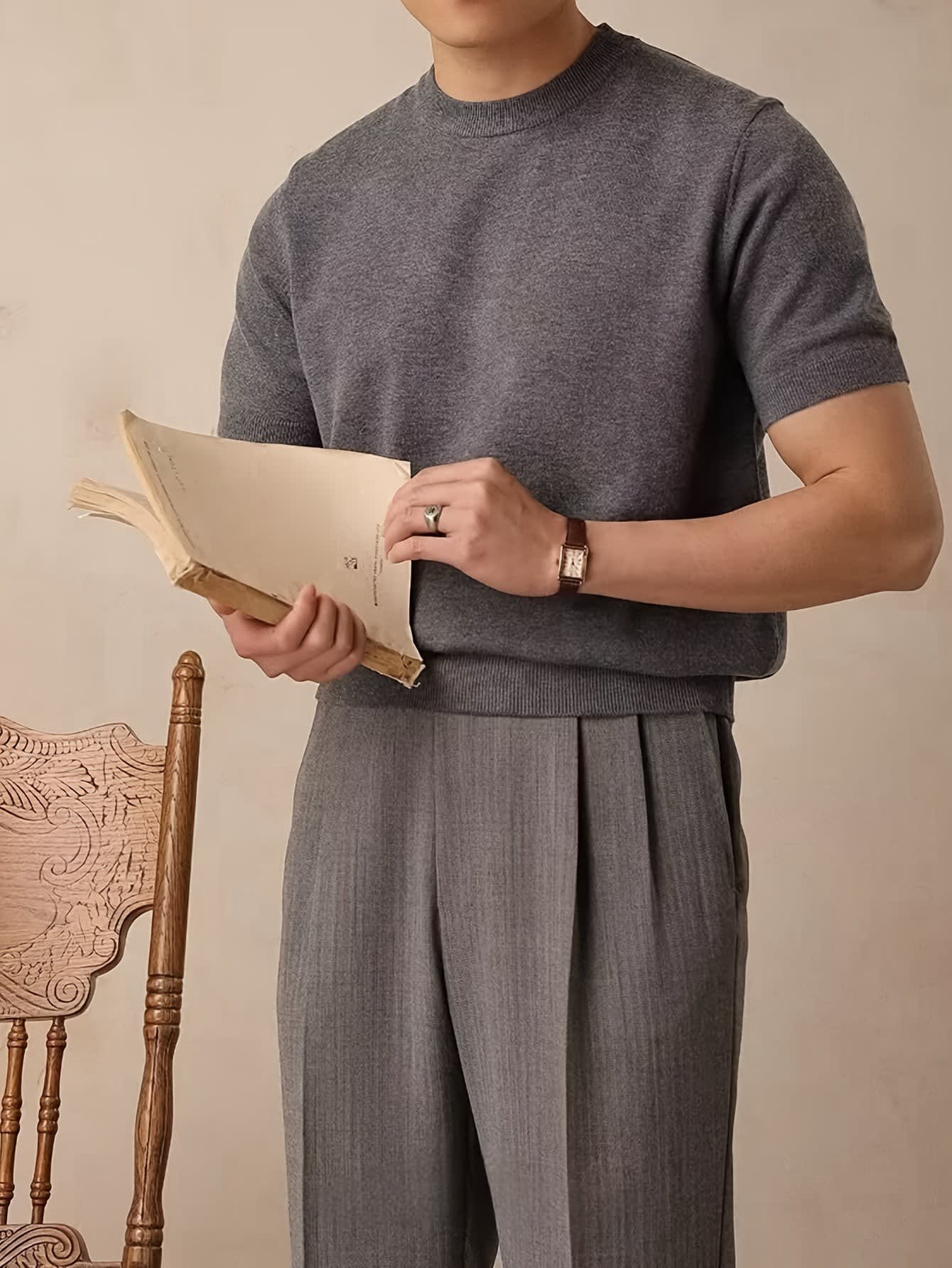 Harmon Fine Gauge Short Sleeve Knit Tee_12