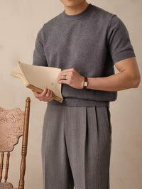 Harmon Fine Gauge Short Sleeve Knit Tee