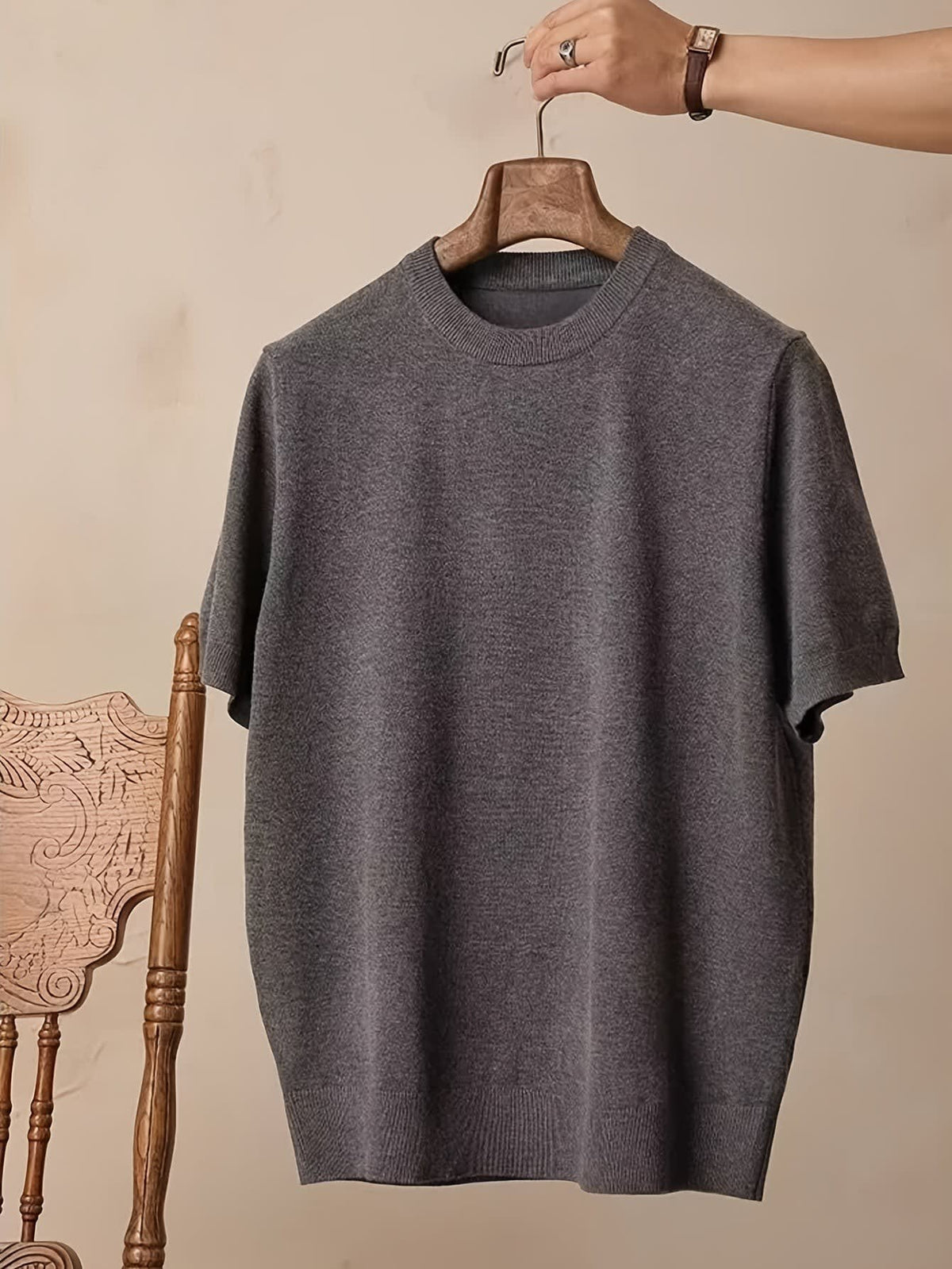 Harmon Fine Gauge Short Sleeve Knit Tee