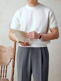 Harmon Fine Gauge Short Sleeve Knit Tee
