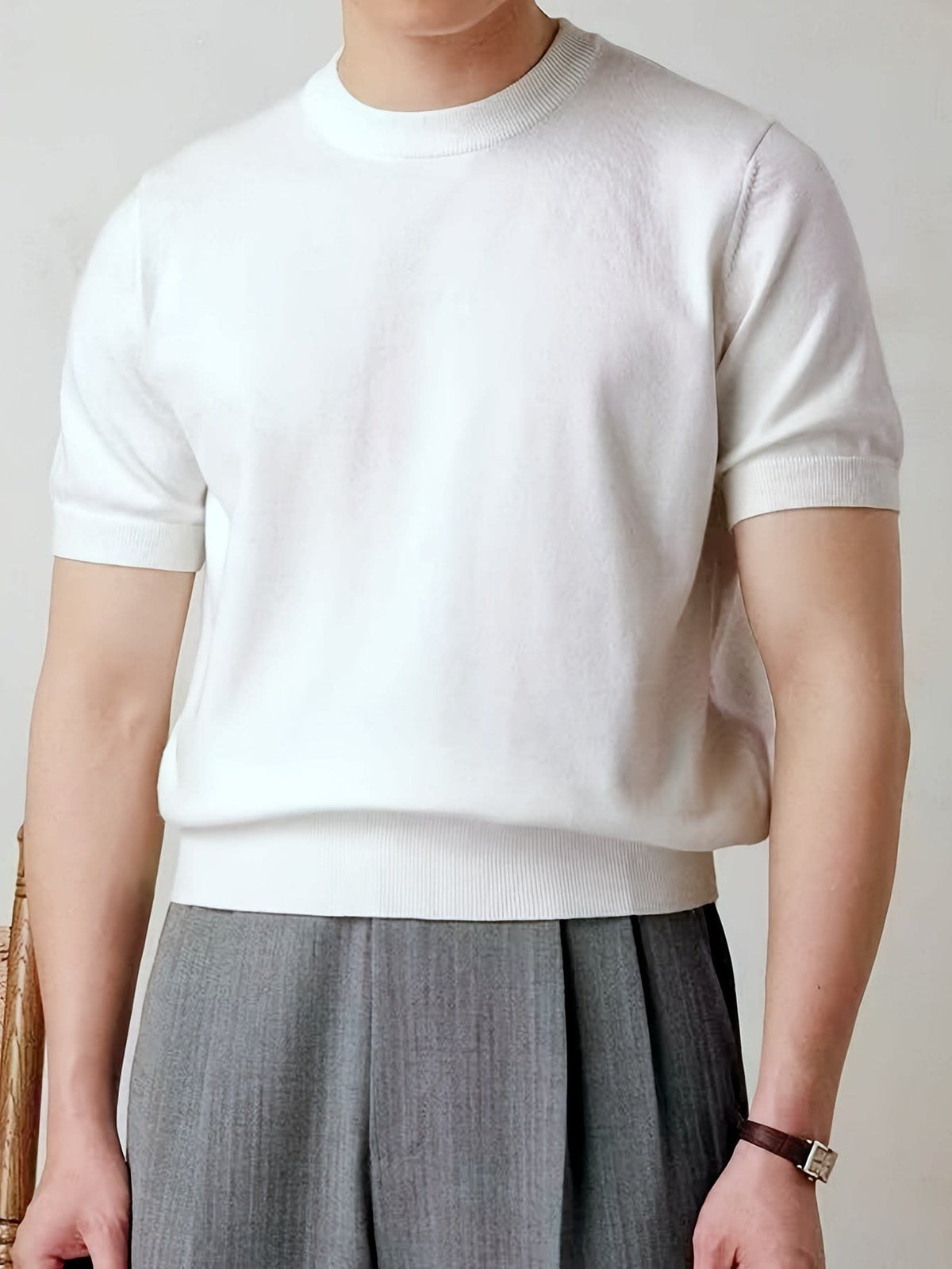 Harmon Fine Gauge Short Sleeve Knit Tee