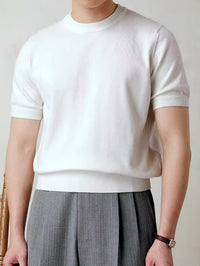 Harmon Fine Gauge Short Sleeve Knit Tee
