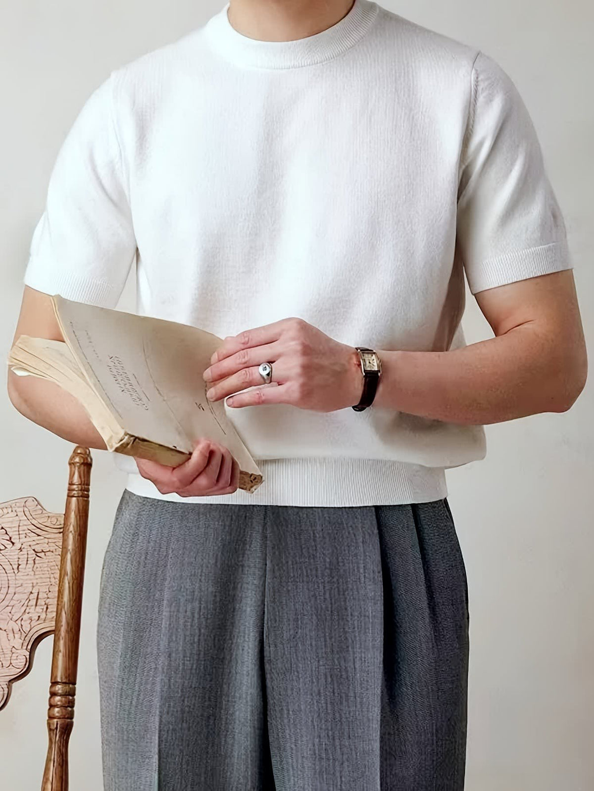 Harmon Fine Gauge Short Sleeve Knit Tee