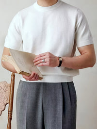 Harmon Fine Gauge Short Sleeve Knit Tee