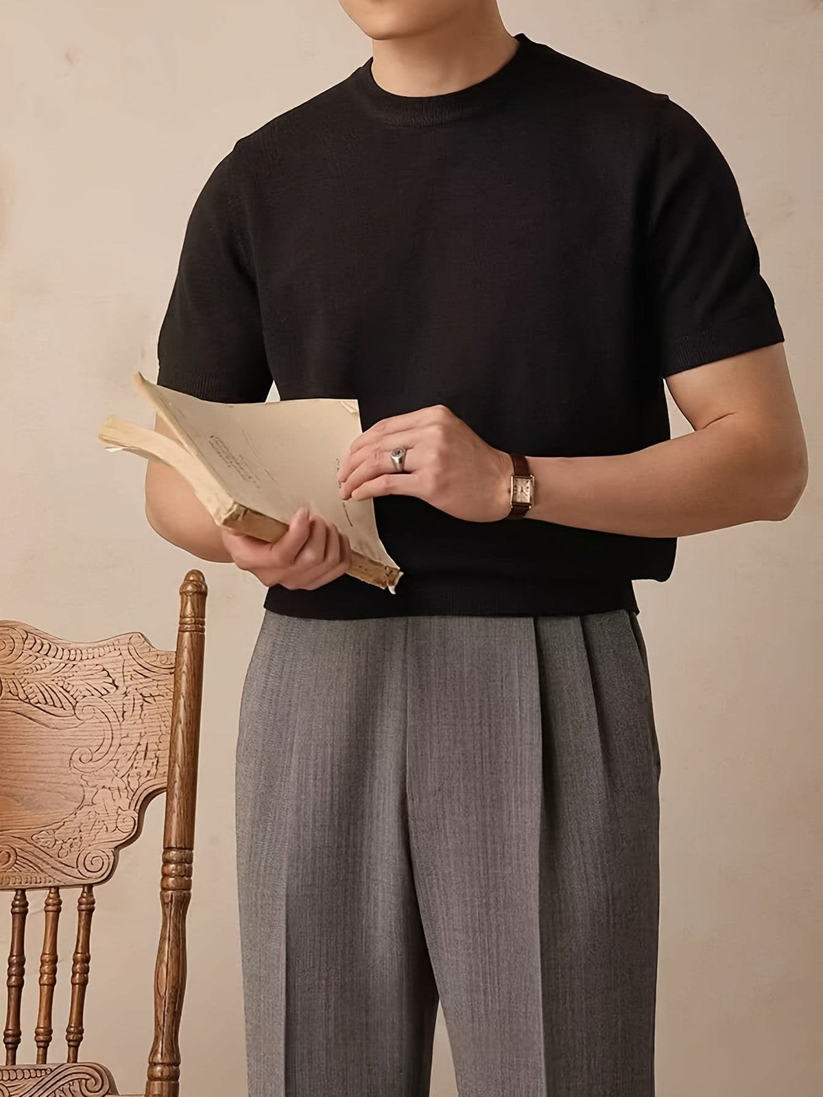 Harmon Fine Gauge Short Sleeve Knit Tee