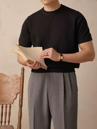 Harmon Fine Gauge Short Sleeve Knit Tee