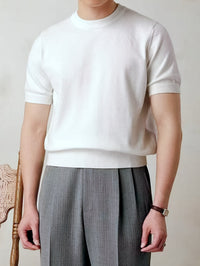 Harmon Fine Gauge Short Sleeve Knit Tee
