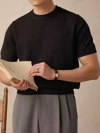 Harmon Fine Gauge Short Sleeve Knit Tee