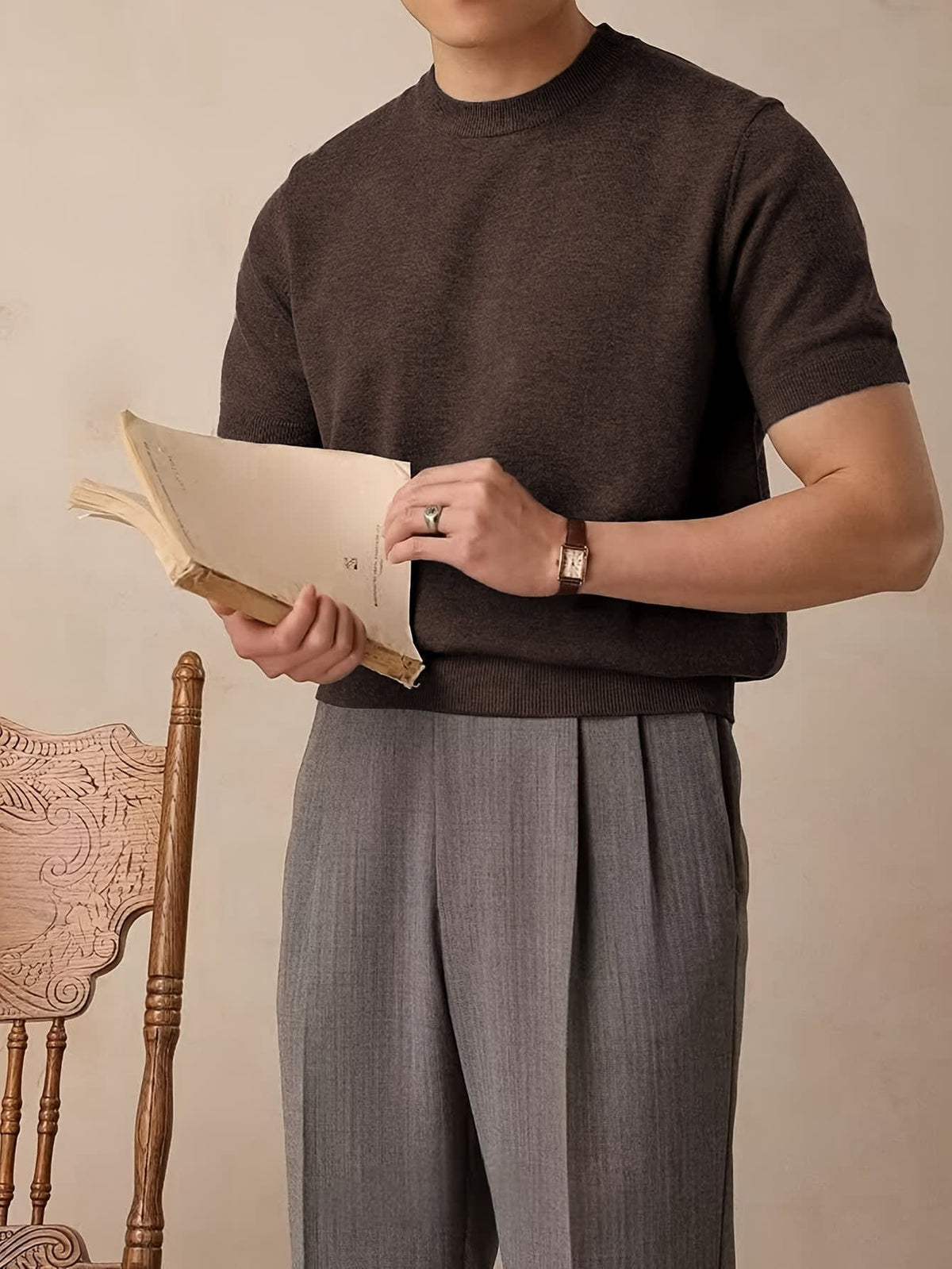 Harmon Fine Gauge Short Sleeve Knit Tee