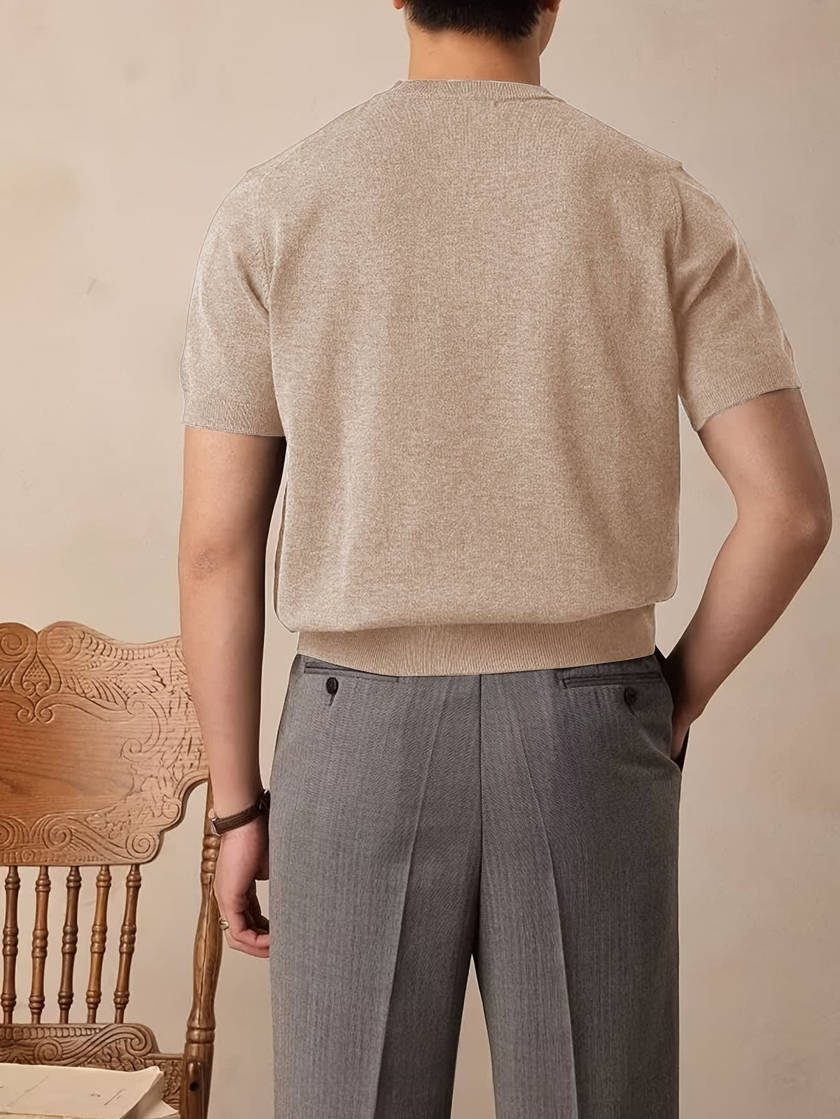 Harmon Fine Gauge Short Sleeve Knit Tee