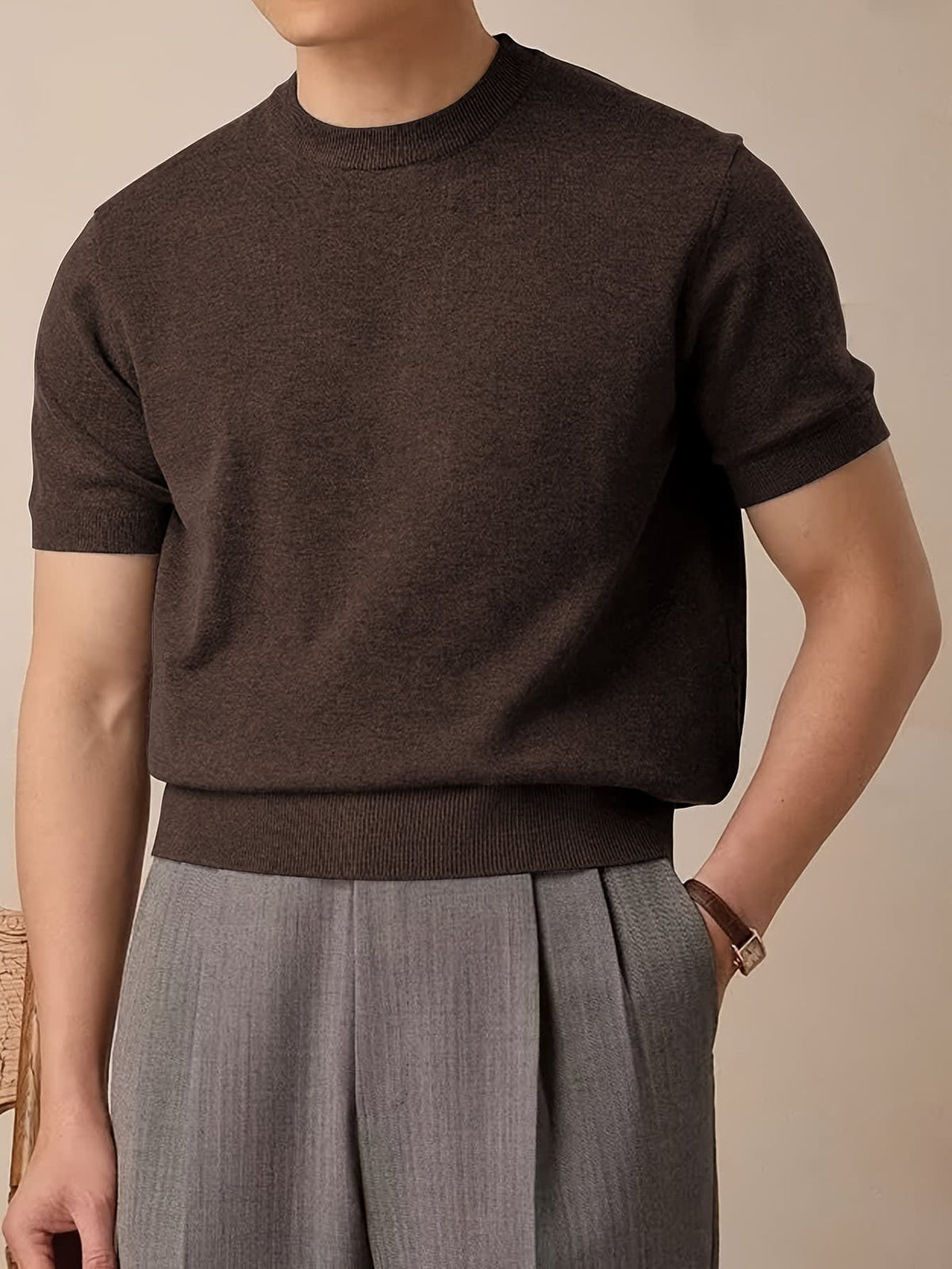 Harmon Fine Gauge Short Sleeve Knit Tee