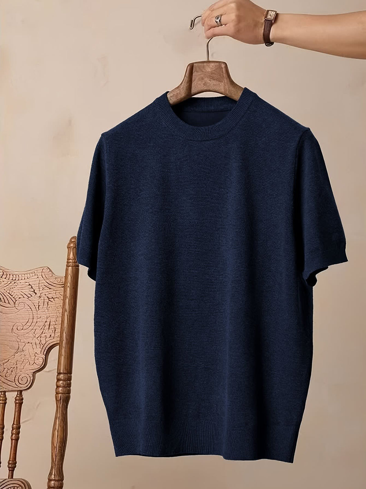 Harmon Fine Gauge Short Sleeve Knit Tee
