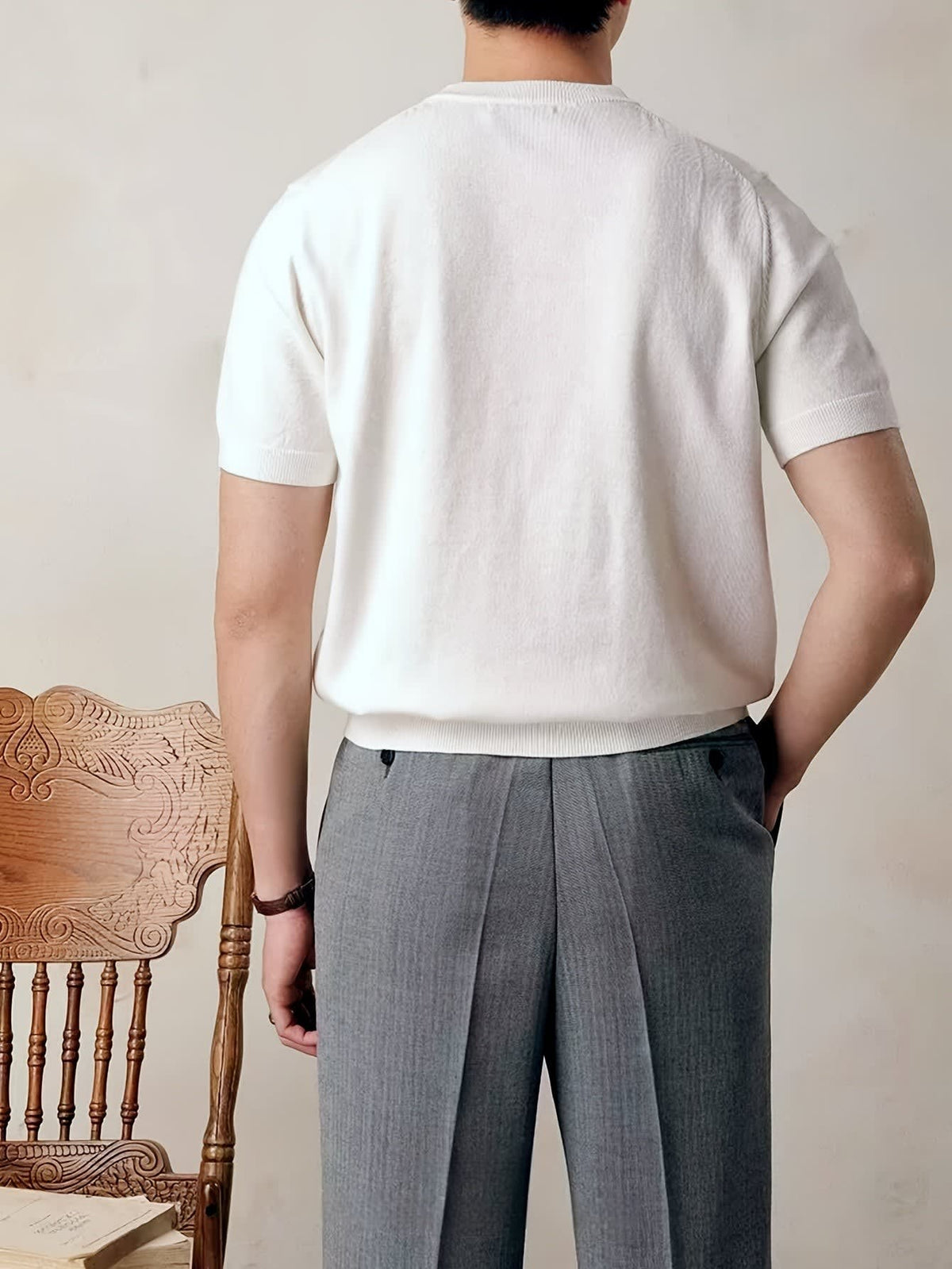 Harmon Fine Gauge Short Sleeve Knit Tee