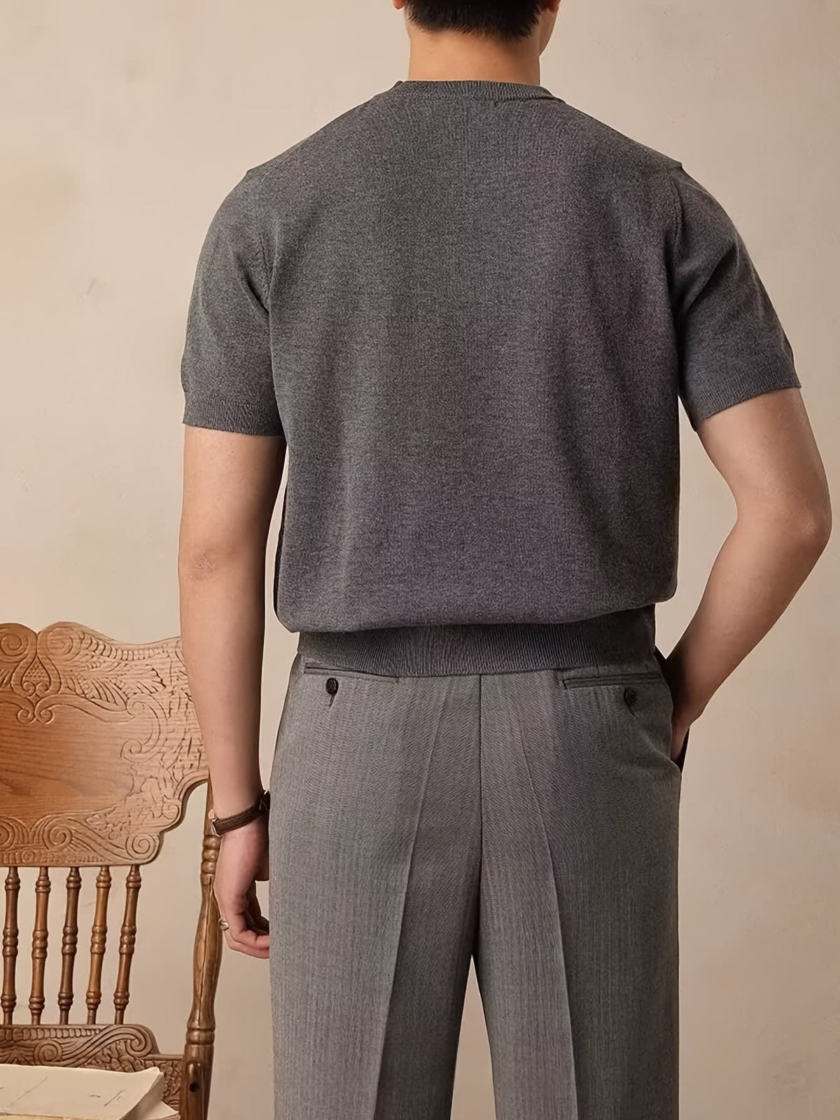 Harmon Fine Gauge Short Sleeve Knit Tee