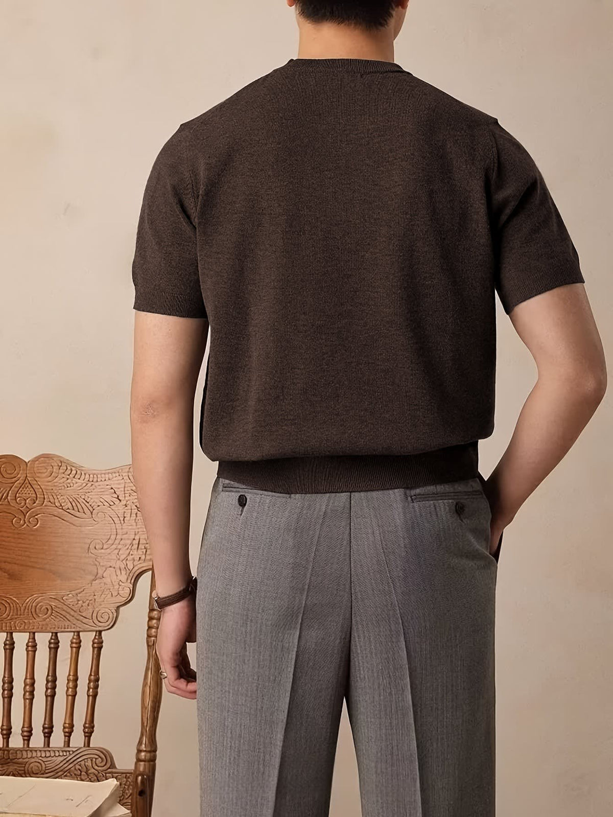 Harmon Fine Gauge Short Sleeve Knit Tee