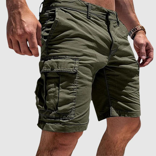 Ludlow Washed Cotton Cargo Shorts_1