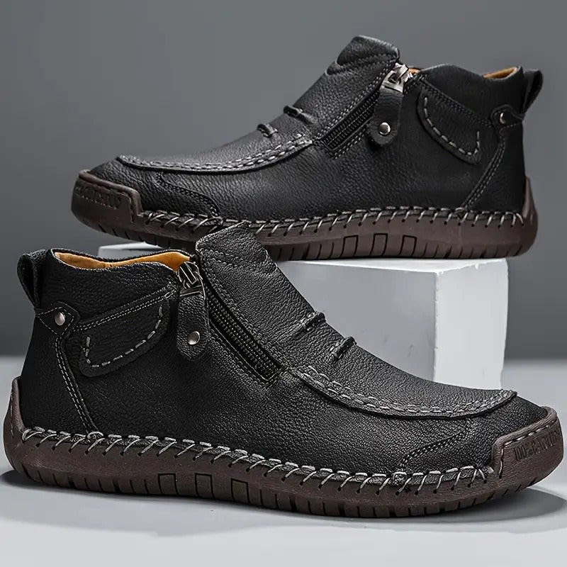 Sullivan Hand Stitched Side Zip Ankle Boots_3