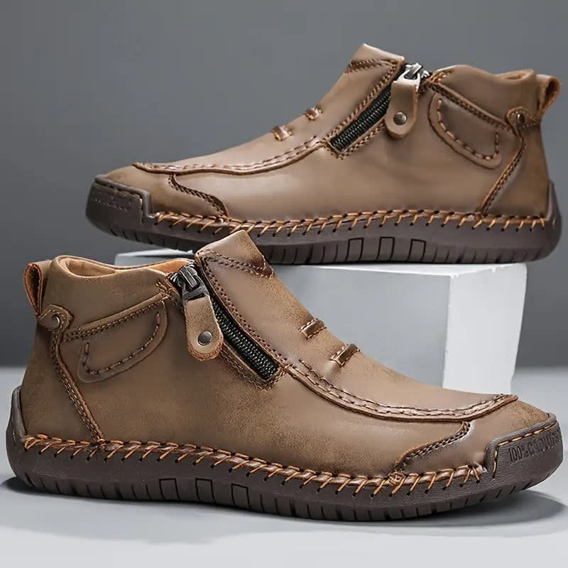 Sullivan Hand Stitched Side Zip Ankle Boots_5