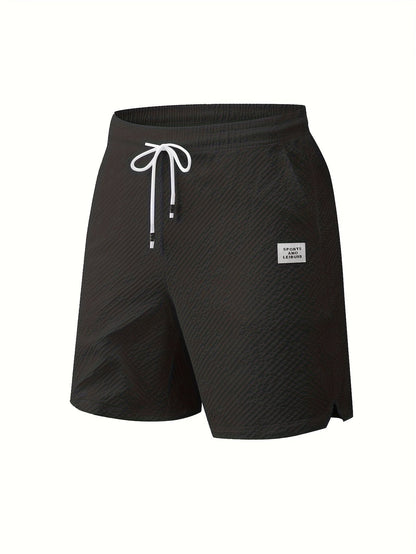 Broderick Bubble Texture Drawstring Shorts_10