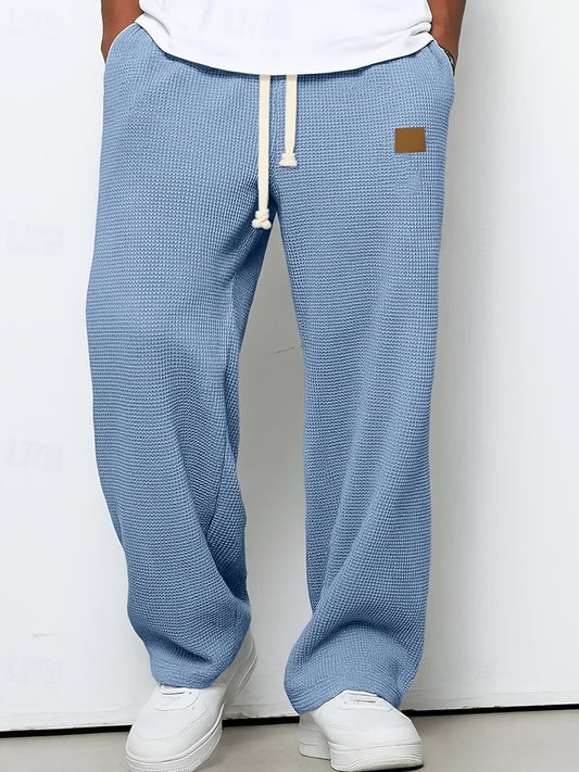 Harlow Waffle Texture Wide Leg Trousers_1