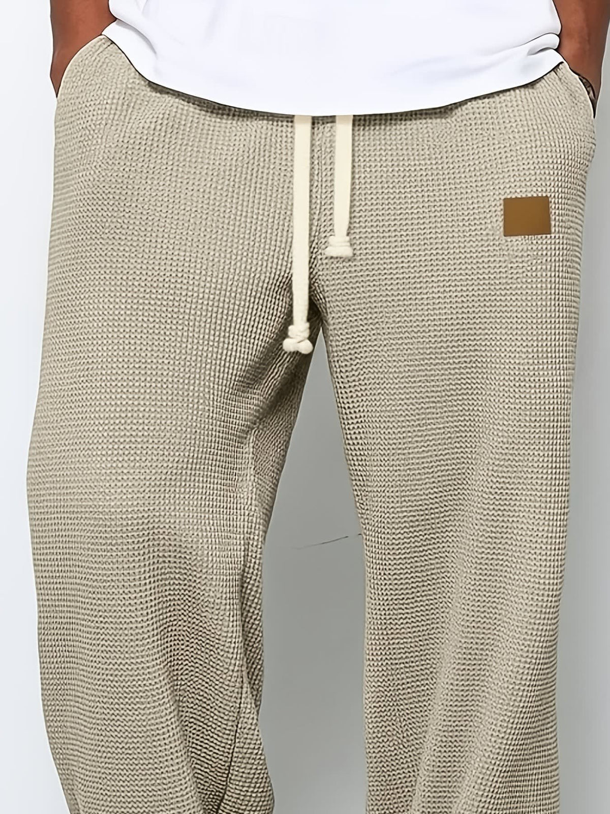 Harlow Waffle Texture Wide Leg Trousers