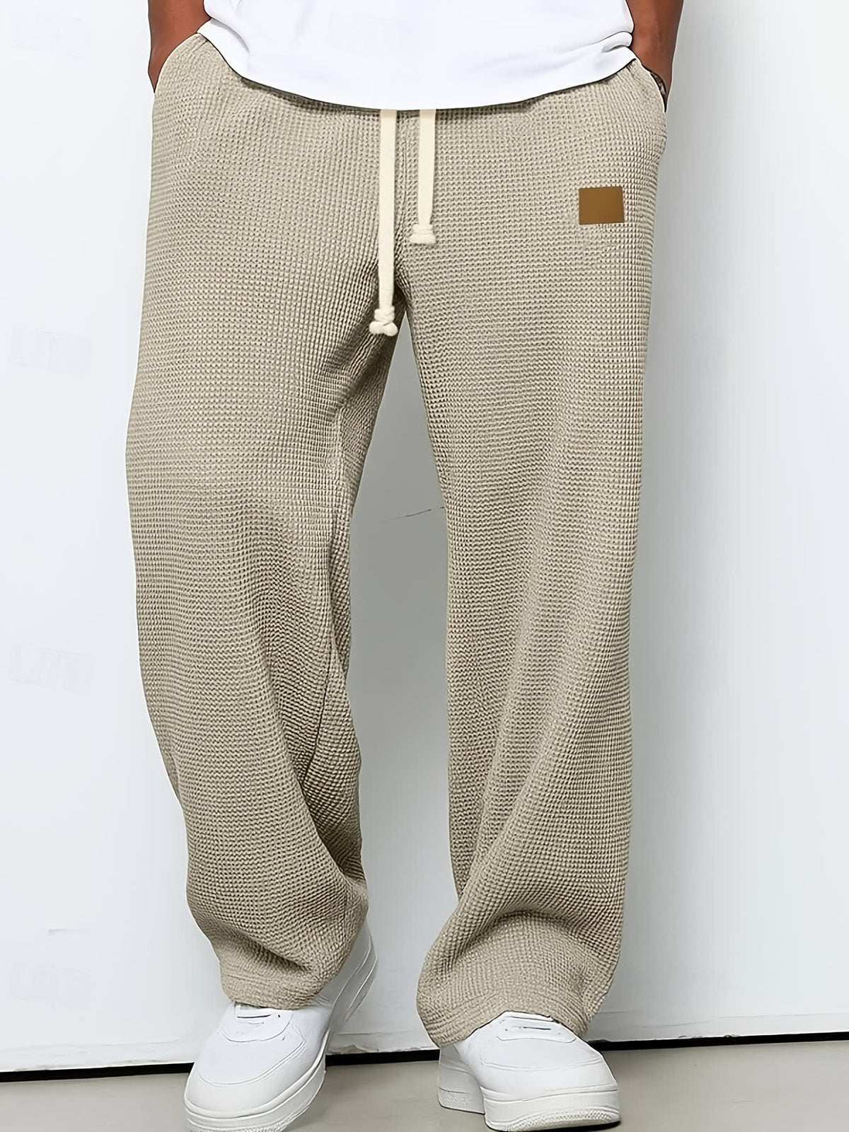 Harlow Waffle Texture Wide Leg Trousers