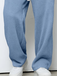 Harlow Waffle Texture Wide Leg Trousers