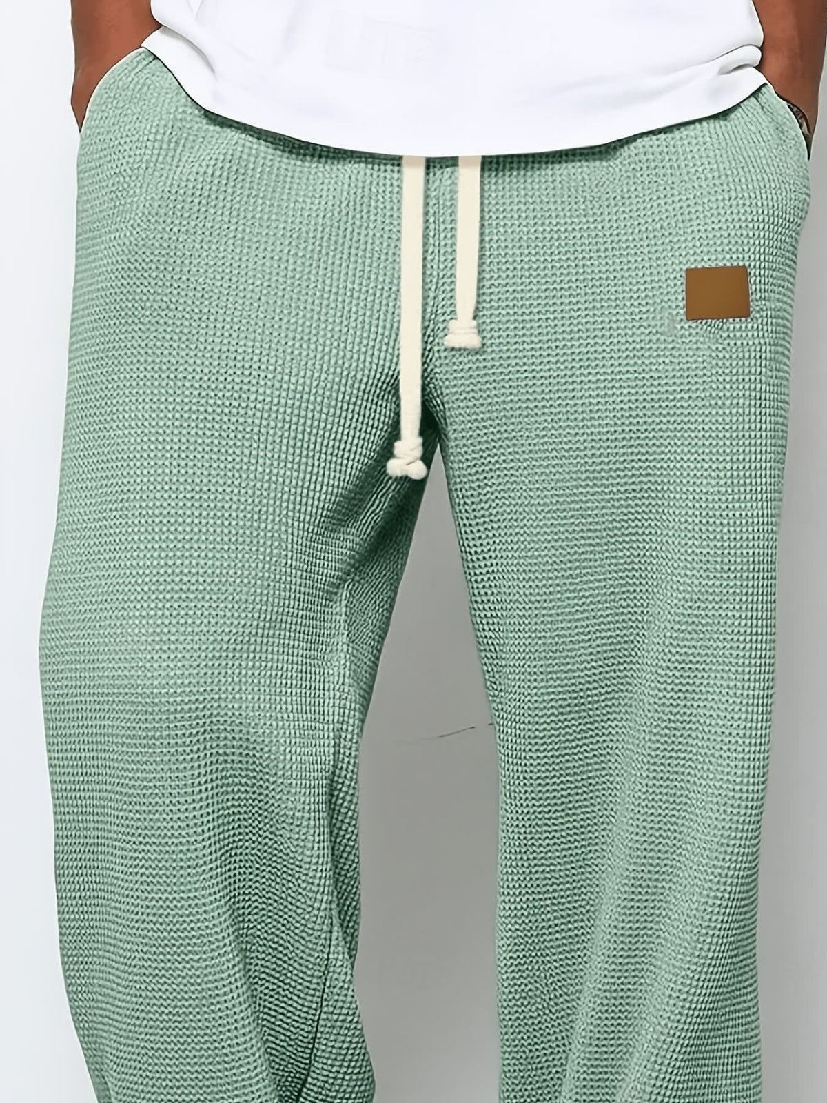 Harlow Waffle Texture Wide Leg Trousers