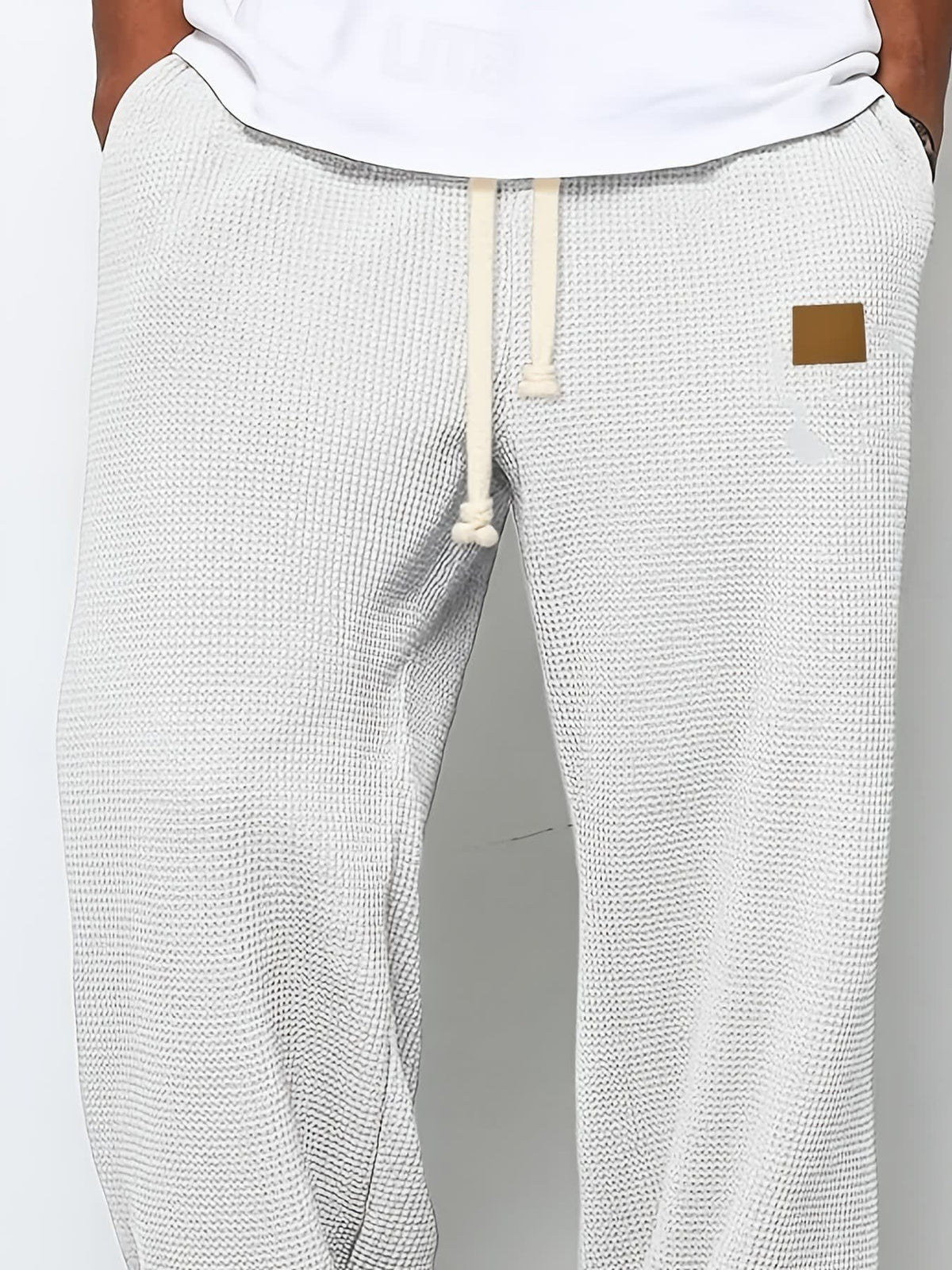 Harlow Waffle Texture Wide Leg Trousers