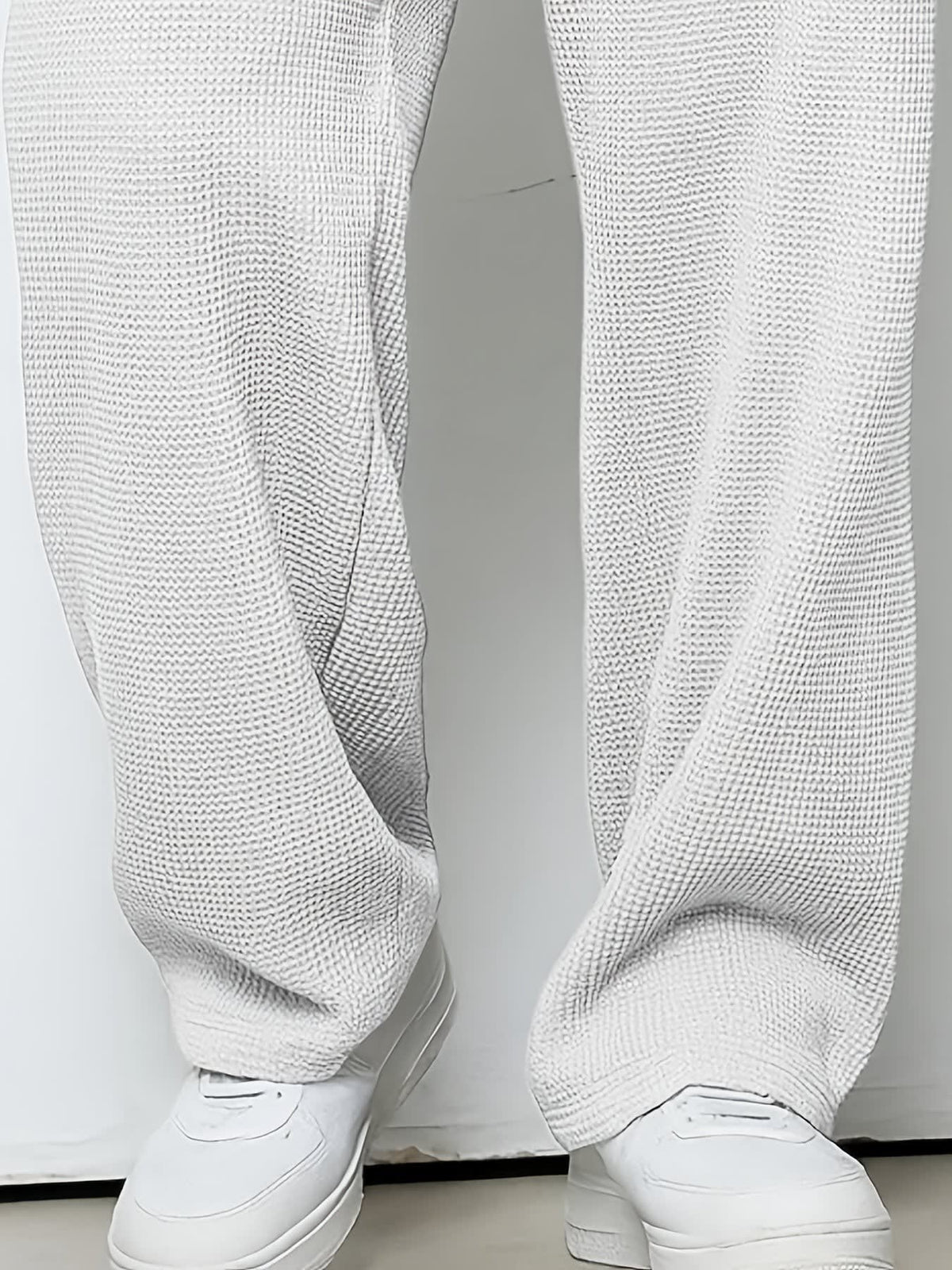 Harlow Waffle Texture Wide Leg Trousers