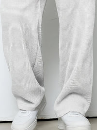 Harlow Waffle Texture Wide Leg Trousers