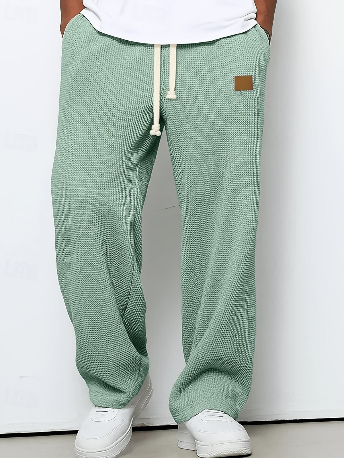 Harlow Waffle Texture Wide Leg Trousers