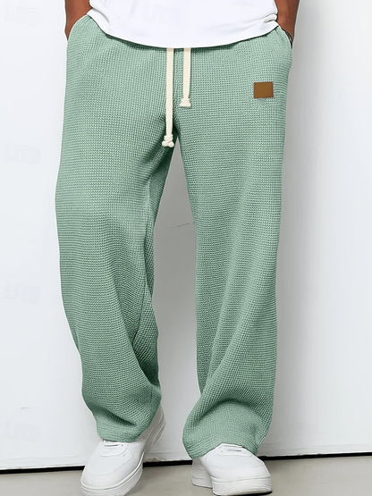 Harlow Waffle Texture Wide Leg Trousers_4