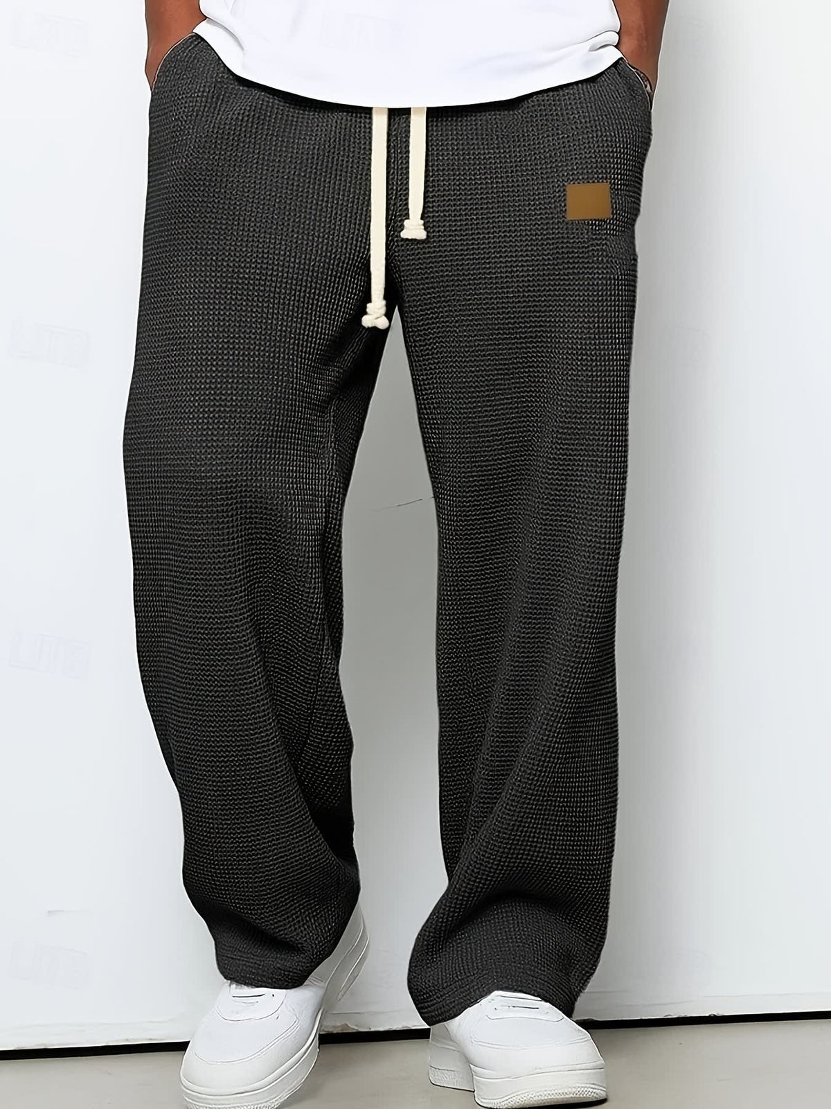 Harlow Waffle Texture Wide Leg Trousers