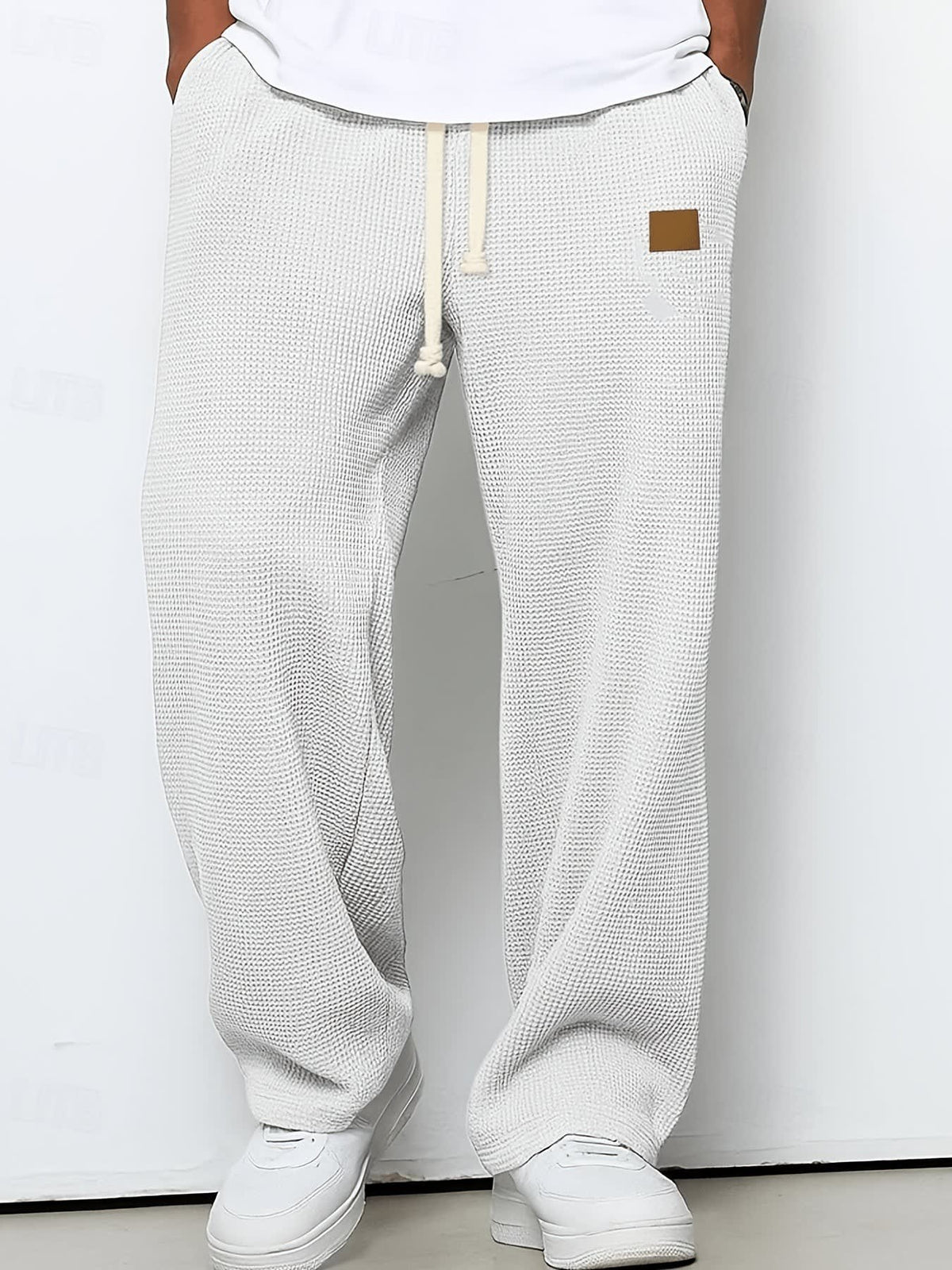 Harlow Waffle Texture Wide Leg Trousers