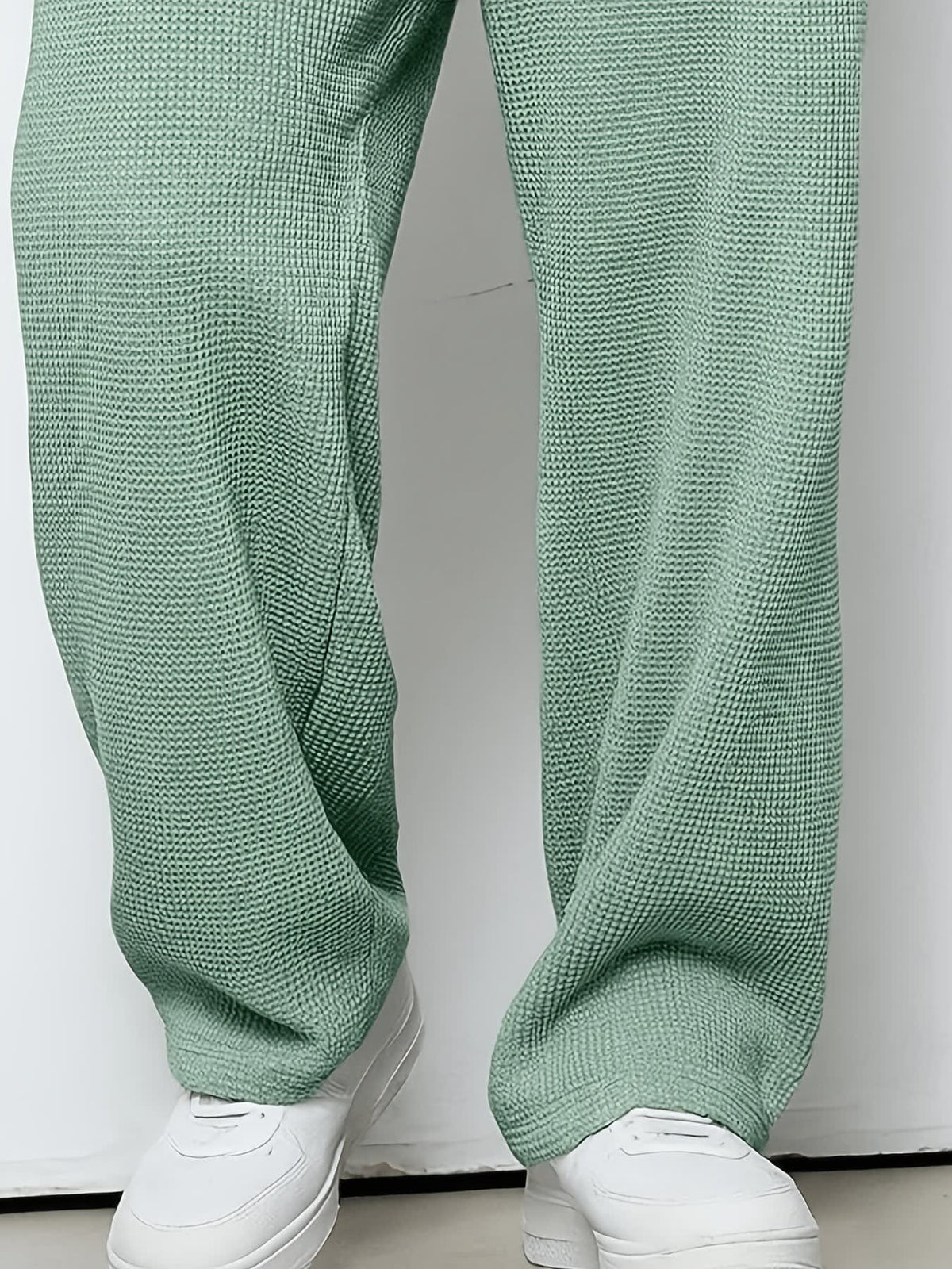 Harlow Waffle Texture Wide Leg Trousers