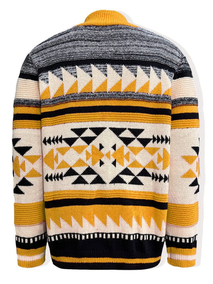 Lyndon Geometric Knit Zip Up Cardigan_6