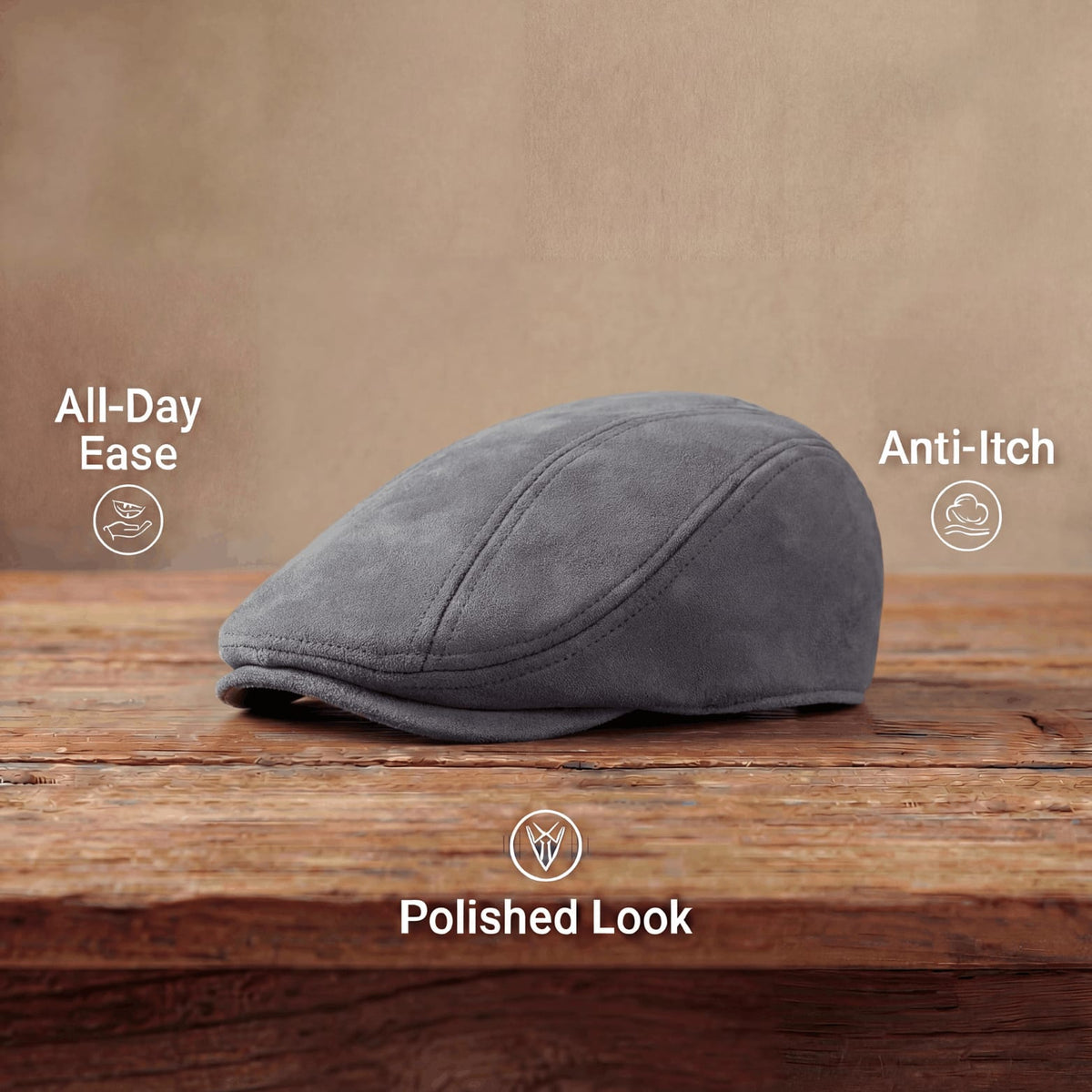 Ramiro Faux Suede Flat Cap