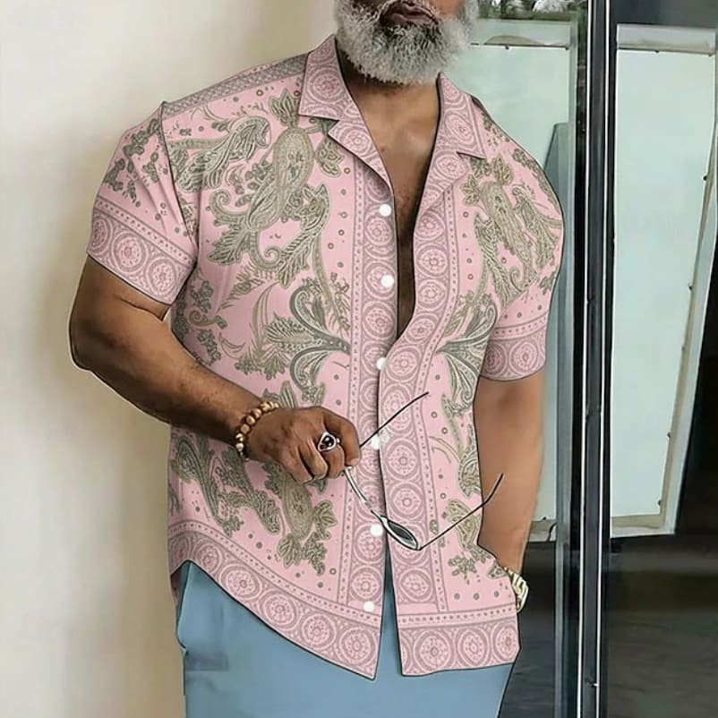 Lorenzo Paisley Print Camp Collar Shirt
