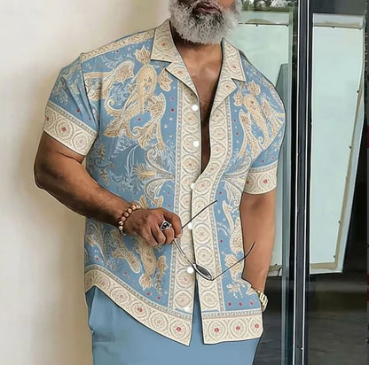 Lorenzo Paisley Print Camp Collar Shirt_4