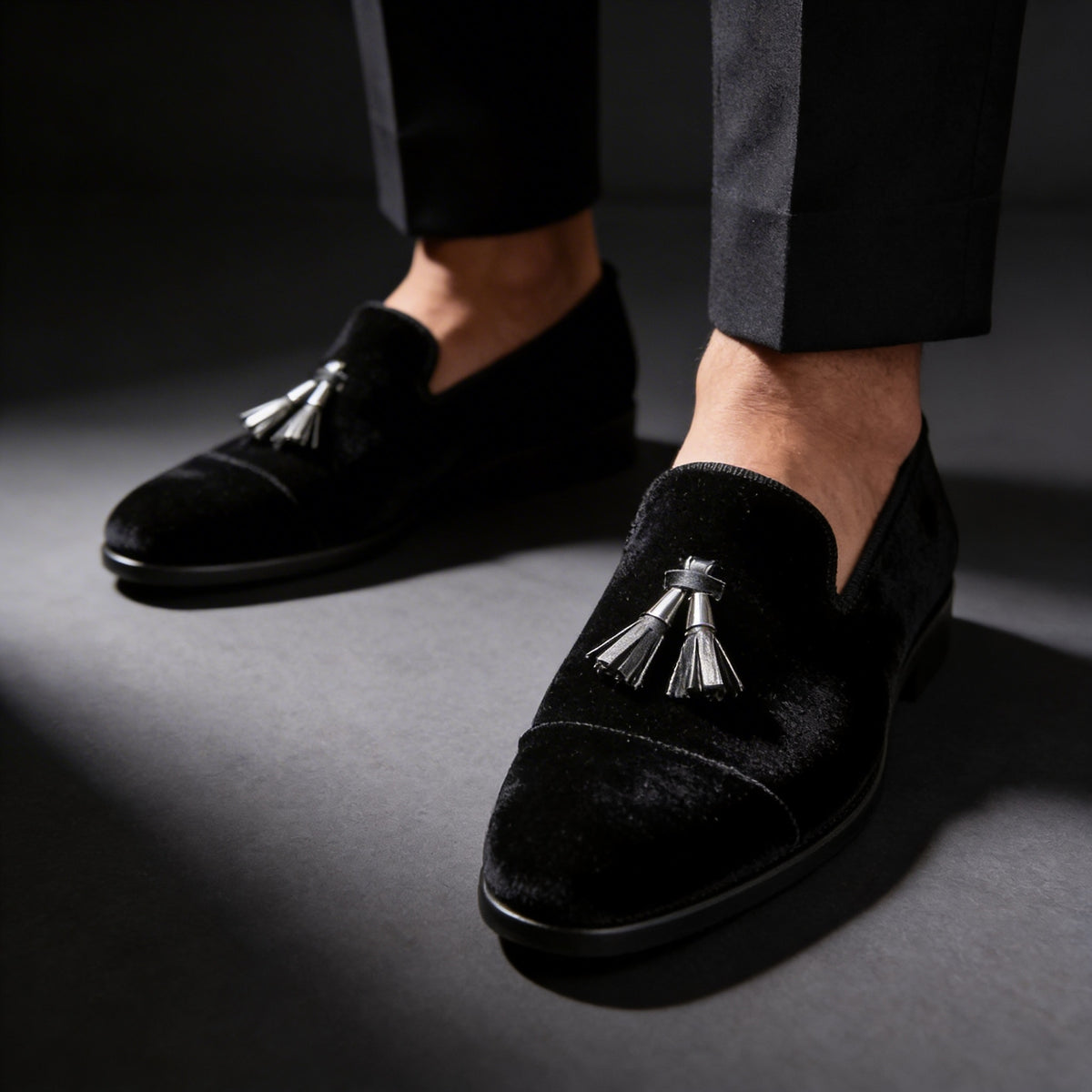 Martin Velvet Tassel Loafers
