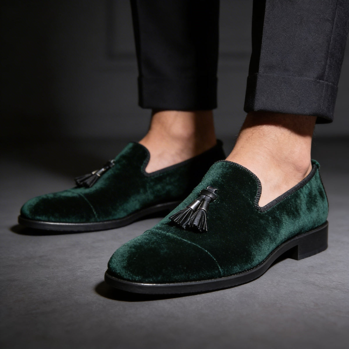 Martin Velvet Tassel Loafers