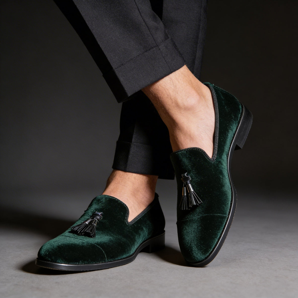Martin Velvet Tassel Loafers