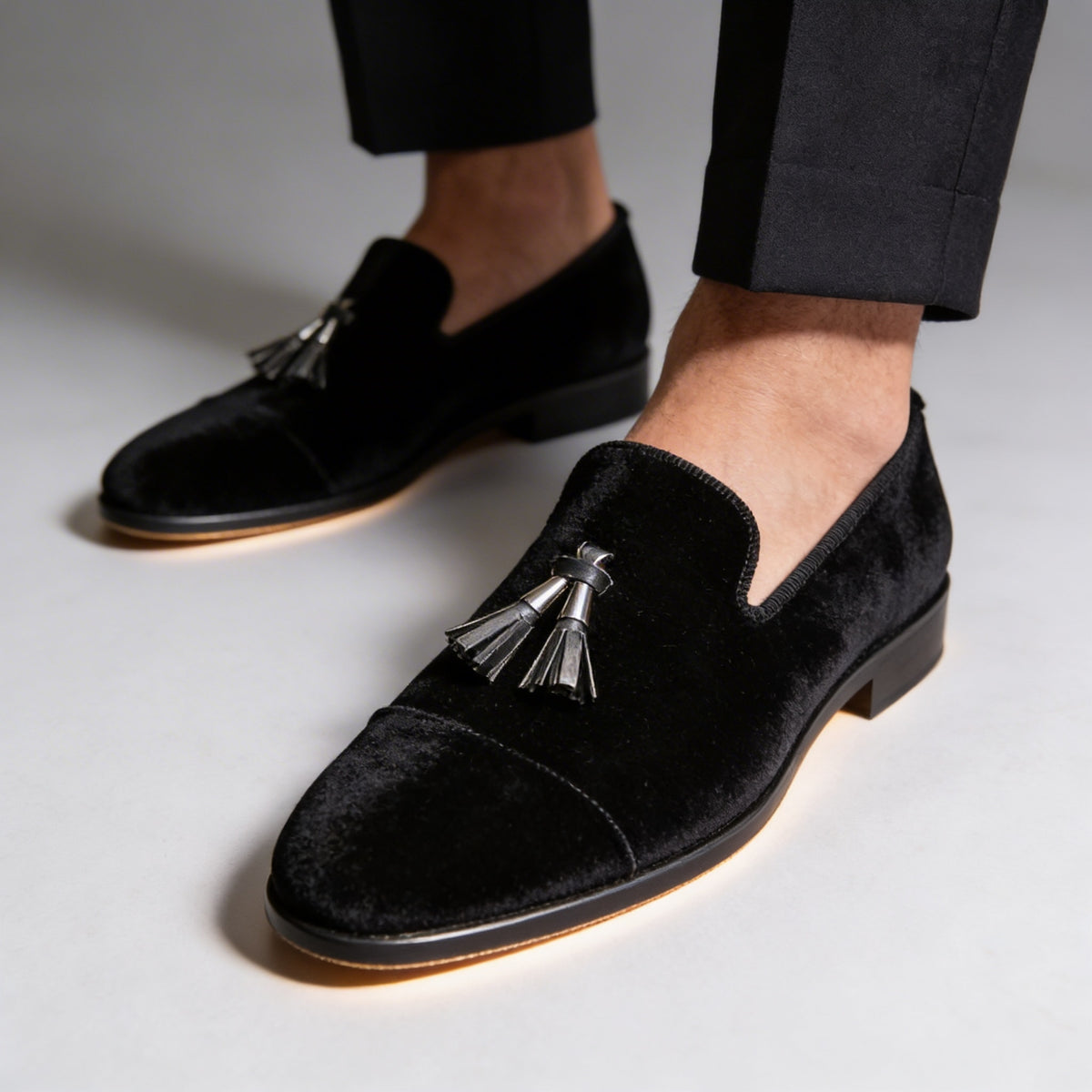 Martin Velvet Tassel Loafers