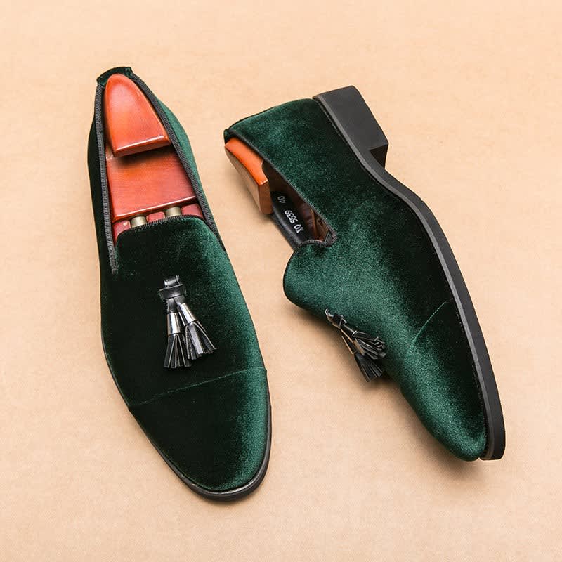 Martin Velvet Tassel Loafers