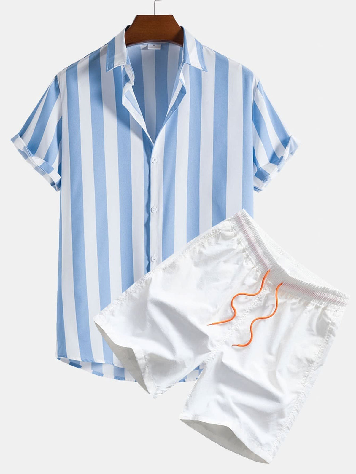 Jaxon Striped Camp Shirt and Swim Shorts Set_2